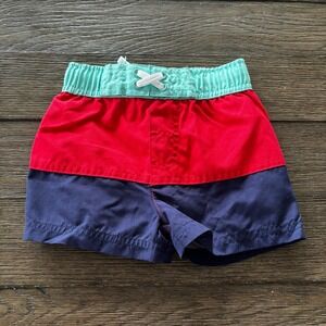 Cat and Jack boys 12‎ Month Swim Trunks Rugby Striped